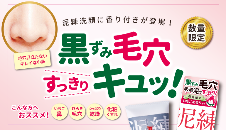 【数量限定販売】泥練洗顔 甘酸っぱい苺の香り