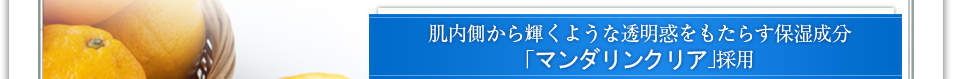 肌内側から輝くような透明惑をもたらす保湿成分
