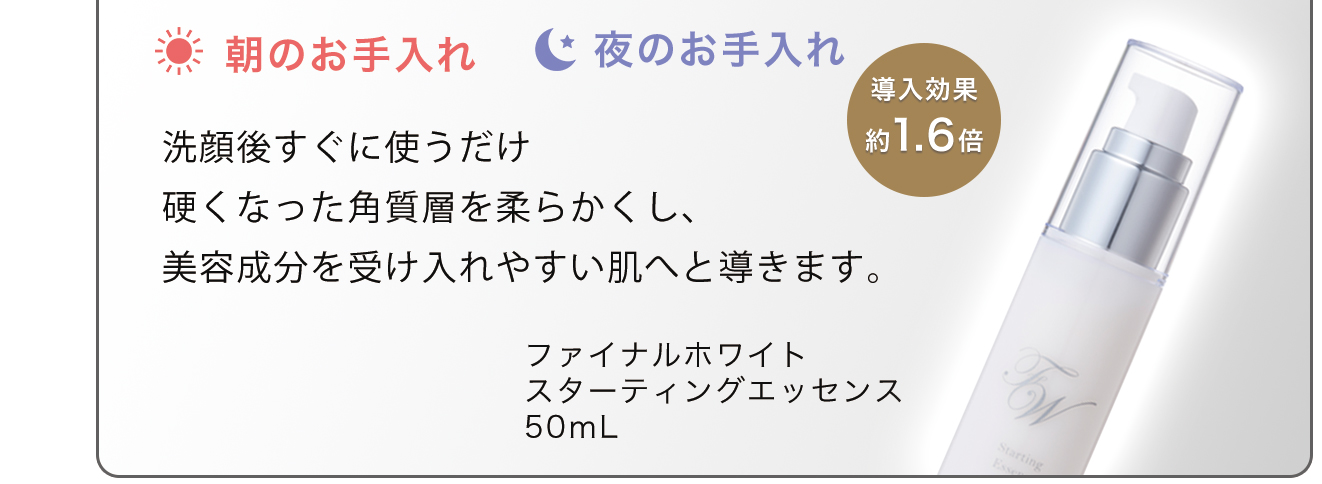 洗顔後すぐに使うだけ