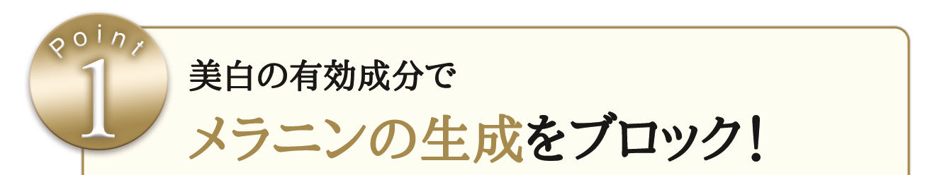 美白の有効成分でメラニンの生成をブロック！